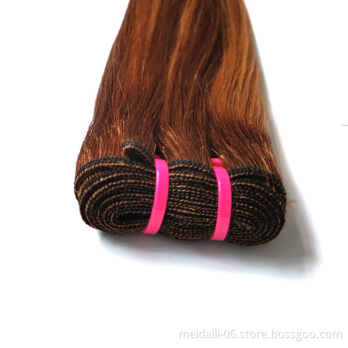 Human Hair Weave Bundle Extension Indian Soft Wholesale Silky Straight Wave Colorful Hair Bundles